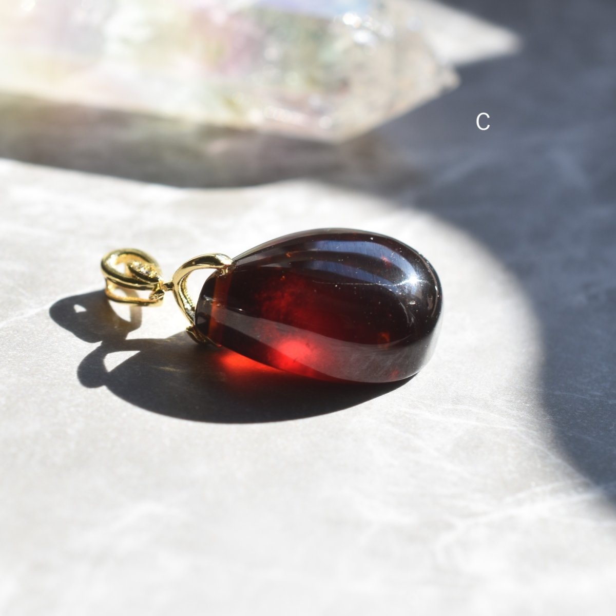 画像14: 新春の新作【選べる】超大粒　ヘソナイトガーネット　しずく型　サージカルステンレスネックレス50cm  (14)