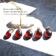 画像4: 新春の新作【選べる】超大粒　ヘソナイトガーネット　しずく型　サージカルステンレスネックレス50cm  (4)
