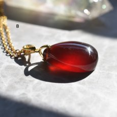 画像11: 新春の新作【選べる】超大粒　ヘソナイトガーネット　しずく型　サージカルステンレスネックレス50cm  (11)