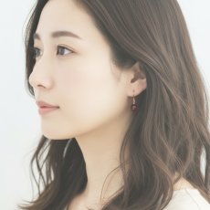 画像9: 半額SALE【限定数のみ・金具変更可能】ラズベリーピンク　クォーツ　トリプレットマロンカット　サージカルフックピアス (9)