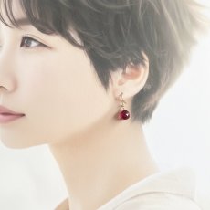 画像10: 半額SALE【限定数のみ・金具変更可能】ラズベリーピンク　クォーツ　トリプレットマロンカット　サージカルフックピアス (10)