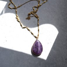 画像3:  春の新作【限定数のみ】超大粒　原石の風合い　アメジスト　ペンダント　サージカルステンレスネックレス  (3)