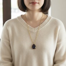 画像9:  春の新作【限定数のみ】超大粒　原石の風合い　アメジスト　ペンダント　サージカルステンレスネックレス  (9)