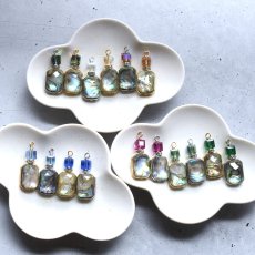 画像13:  春の新作【選べる・各1点もの】香水ボトル　アバロンシェル　×　カラー　クリスタルガラス　サージカルステンレスネックレス  (13)