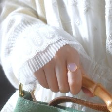 画像8: 春の新作【金属アレルギー対応】大粒　桜ピンク　ピンクカルセドニー　SV・サージカルステンレス(指輪） (8)