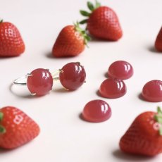 画像15: 春の新作【金属アレルギー対応】大粒　ストロベリーピンク　ピンクカルセドニー　SV・サージカルステンレス(指輪）  (15)