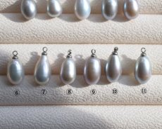 画像4:  春の新作【選べる】大粒　AAAAランク　グレーシルバー　淡水パール　ドロップ　サージカルステンレスネックレス  (4)