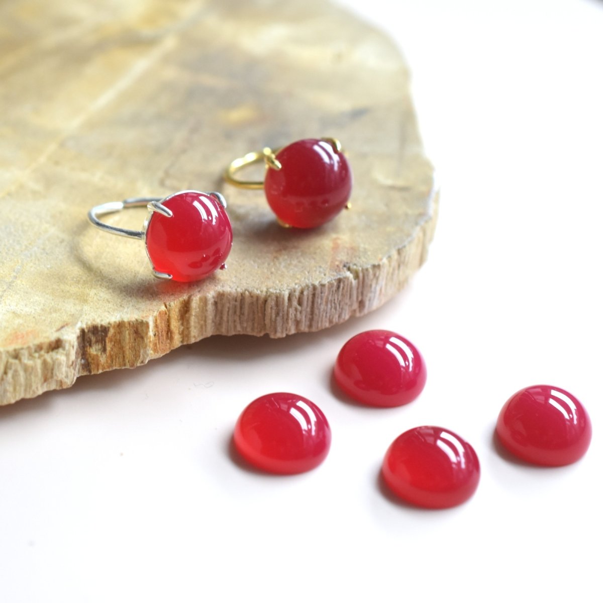 画像9: 春の新作【金属アレルギー対応】大粒　ストロベリーピンク　ピンクカルセドニー　SV・サージカルステンレス(指輪）  (9)