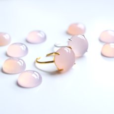 画像6: 春の新作【金属アレルギー対応】大粒　桜ピンク　ピンクカルセドニー　SV・サージカルステンレス(指輪） (6)