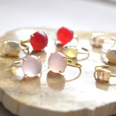 画像17: 春の新作【金属アレルギー対応】大粒　ストロベリーピンク　ピンクカルセドニー　SV・サージカルステンレス(指輪）  (17)