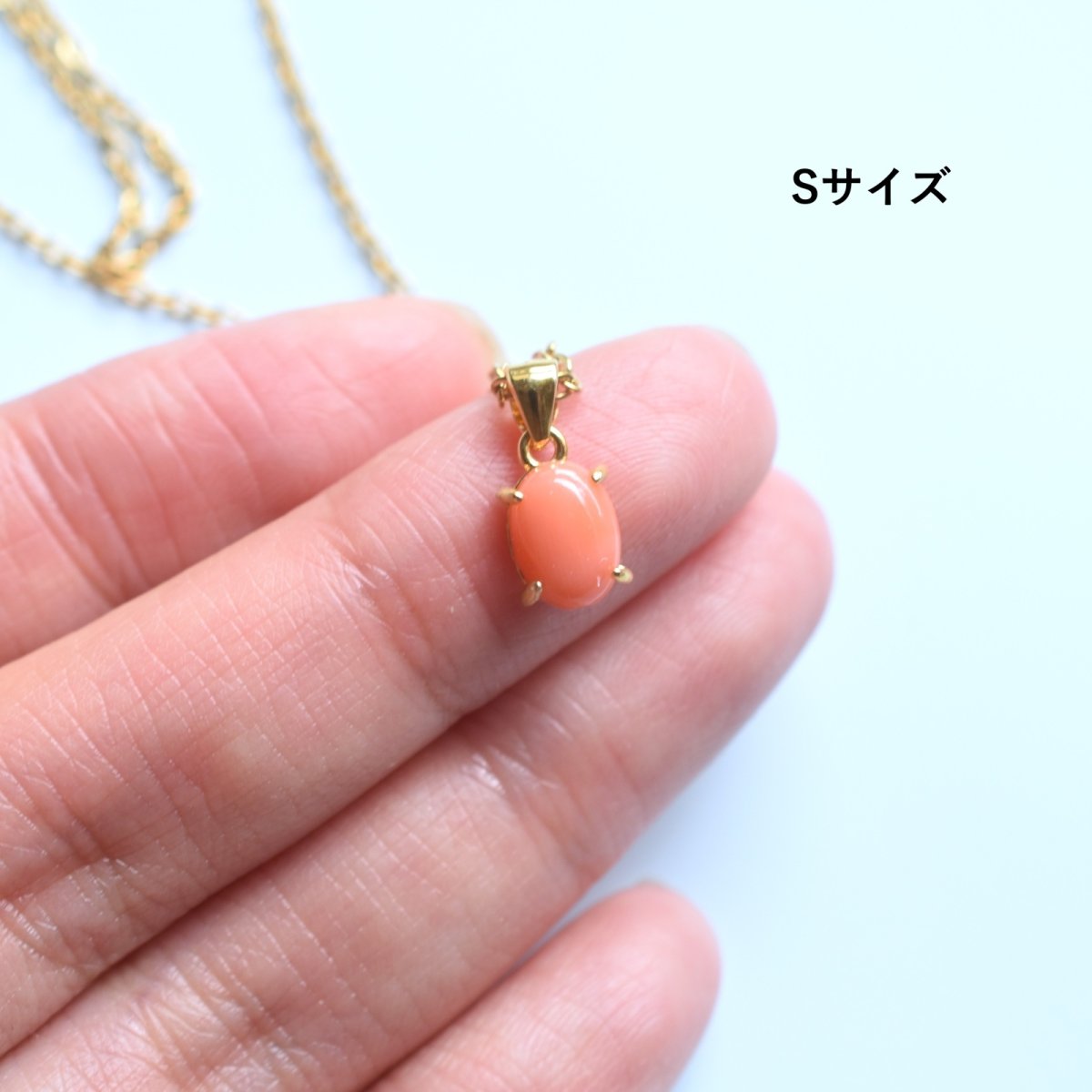 画像11:  春の新作【少量のみ・サイズ選択】希少！高知沖産　天然　ピンクコーラル　珊瑚　ミニ　サージカルステンレスネックレス40cm  (11)