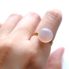 画像10: 春の新作【金属アレルギー対応】大粒　桜ピンク　ピンクカルセドニー　SV・サージカルステンレス(指輪） (10)