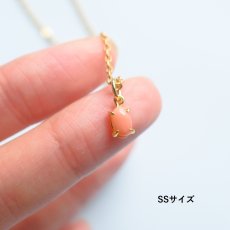 画像7:  春の新作【少量のみ・サイズ選択】希少！高知沖産　天然　ピンクコーラル　珊瑚　ミニ　サージカルステンレスネックレス40cm  (7)