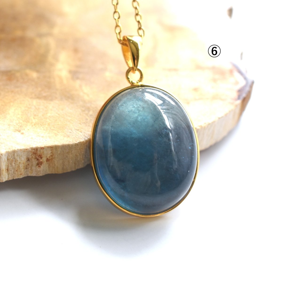 画像11:  春の新作【選べる】大粒！　サンタマリアカラー　アクアマリン　カボションペンダント　サージカルステンレスネックレス60cm　  (11)