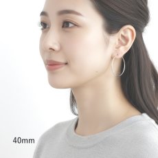 画像10: シルバー新追加【サイズ選べる】チタンポスト　おおぶり　シンプルフープ　ピアス　 (10)