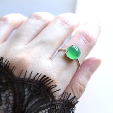 画像6: 春の新作【金属アレルギー対応】クローバーグリーン　グリーンオニキス　　SV・サージカルステンレス(指輪） (6)