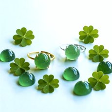 画像11: 春の新作【金属アレルギー対応】クローバーグリーン　グリーンオニキス　　SV・サージカルステンレス(指輪） (11)