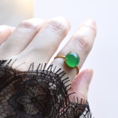 画像5: 春の新作【金属アレルギー対応】クローバーグリーン　グリーンオニキス　　SV・サージカルステンレス(指輪） (5)