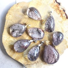 画像1:  春の新作【選べる】大粒！　桜の森　テラリウム　ガーデンクォーツ　ペンダント　サージカルステンレスネックレス60cm　  (1)