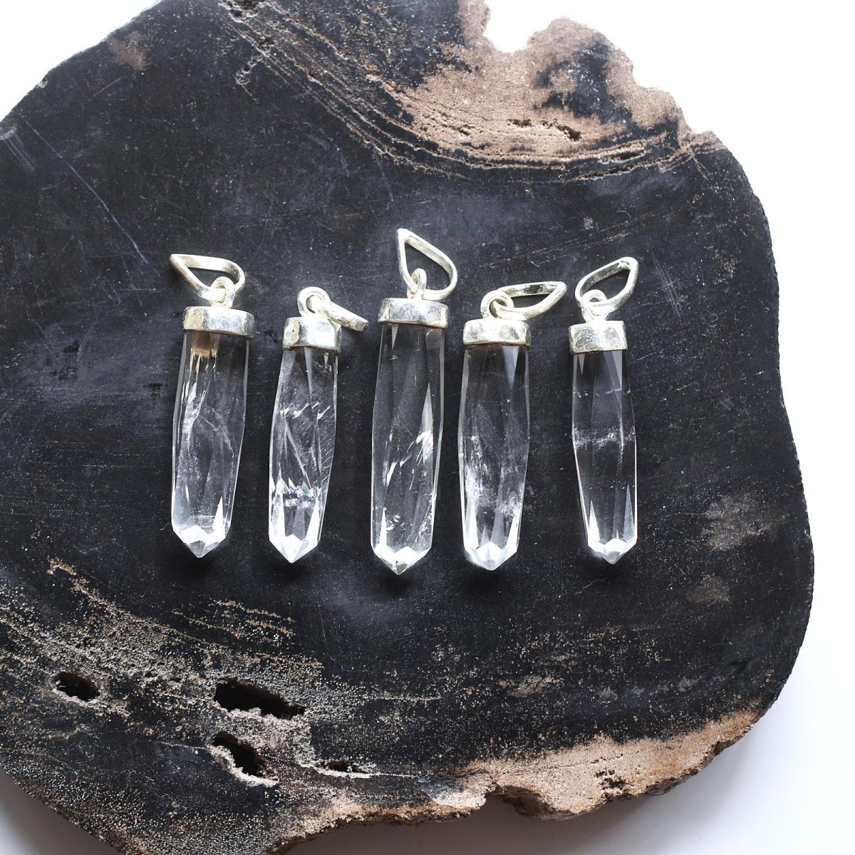 画像13:  春の新作【選べる】高透明度　大粒　ヒマラヤクリスタル　結晶　ペンデュラム　サージカルステンレスネックレス  (13)