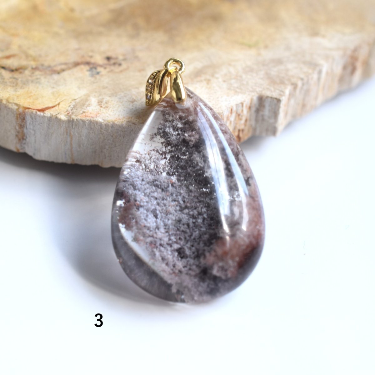 画像7:  春の新作【選べる】大粒！　桜の森　テラリウム　ガーデンクォーツ　ペンダント　サージカルステンレスネックレス60cm　  (7)