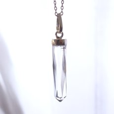 画像2:  春の新作【選べる】高透明度　大粒　ヒマラヤクリスタル　結晶　ペンデュラム　サージカルステンレスネックレス  (2)