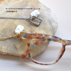 画像9:  春の新作【選べる】シンプル♪　淡水パール＆チャーム　長方形　サージカルステンレスネックレス  (9)