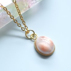 画像5:  春の新作【選べる】夕映えの海　トムソナイト（ピンクラリマー）　カボション　サージカルステンレスネックレス (5)