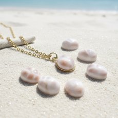 画像1:  春の新作【選べる】夕映えの海　トムソナイト（ピンクラリマー）　カボション　サージカルステンレスネックレス (1)