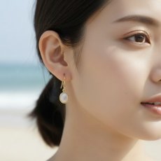 画像9: 春の新作【金具選べる】桜色の海　トムソナイト（ピンクラリマー）　カボション　サージカルステンレスピアス (9)