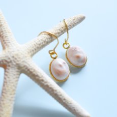 画像8: 春の新作【金具選べる】桜色の海　トムソナイト（ピンクラリマー）　カボション　サージカルステンレスピアス (8)