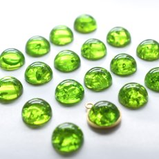画像8: 夏の新作【選べる】若葉グリーン！　大粒　グリーンアンバー　クラック入り　カボション　サージカルステンレスネックレス (8)