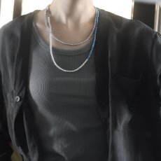 画像8: 夏の新作【限定数・汗をかく季節に】120cm！スーパーロング　ターコイズ＆シェルパール　ステンレス金具ネックレス (8)