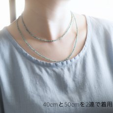 画像10: 新作再入荷【限定数】汗をかく季節におすすめ！天然ブルーグリーンターコイズ　ラウンド　ショートネックレス (10)