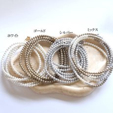画像2: 夏の新作【汗をかく季節に・選べる120cm160cm】スーパーロング　ターコイズ＆シェルパール　ステンレス金具ネックレス (2)