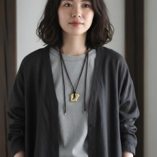 画像11: 夏の新作【選べる・汗をかく季節に】大ぶり　メタルパーツ　チャーム　合皮スエードコードネックレス (11)