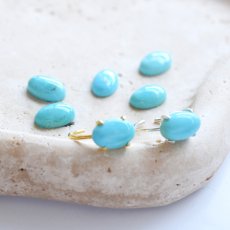画像2: 夏の新作【残り29・金属アレルギー対応】天然　ターコイズ　カボション　オーバル　SV・サージカルステンレス(指輪） (2)