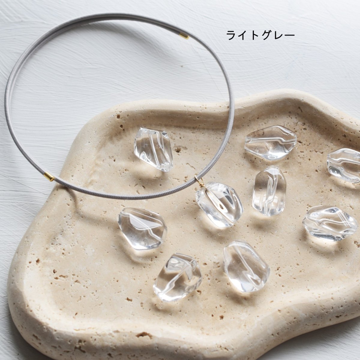画像7: 夏の新作【1秒装着！】氷のような　高透明度　クリスタル　タンブル　マグネットコード　ネックレス (7)