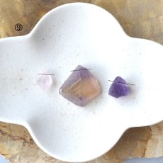 画像13: 19thANNIV.【残り10】ボリビア産　非加熱アメトリン　ラフタンブルロック　チャームセット　サージカルステンレスネックレス (13)