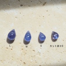 画像2: 再入荷【サイズ選べる】４A　タンザナイト　スムースドロップ　サージカルステンレスネックレス40cm (2)