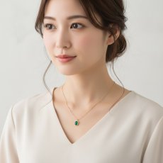 画像9: 【限定数】選べる　2種類の　グリーンカラー　キャッツアイクォーツ　サージカルステンレス　ネックレス (9)