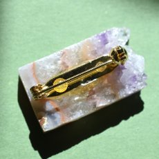 画像10: 秋の新作【選べる】原石　アメジスト　結晶　スライス　ブローチ　 (10)