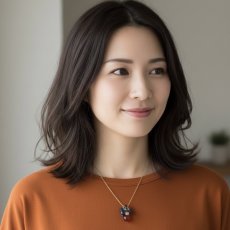 画像9: 秋の新作【限定数のみ】アンリマティス　赤のシリーズ　天然石ブーケ　サージカルステンレスネックレス (9)