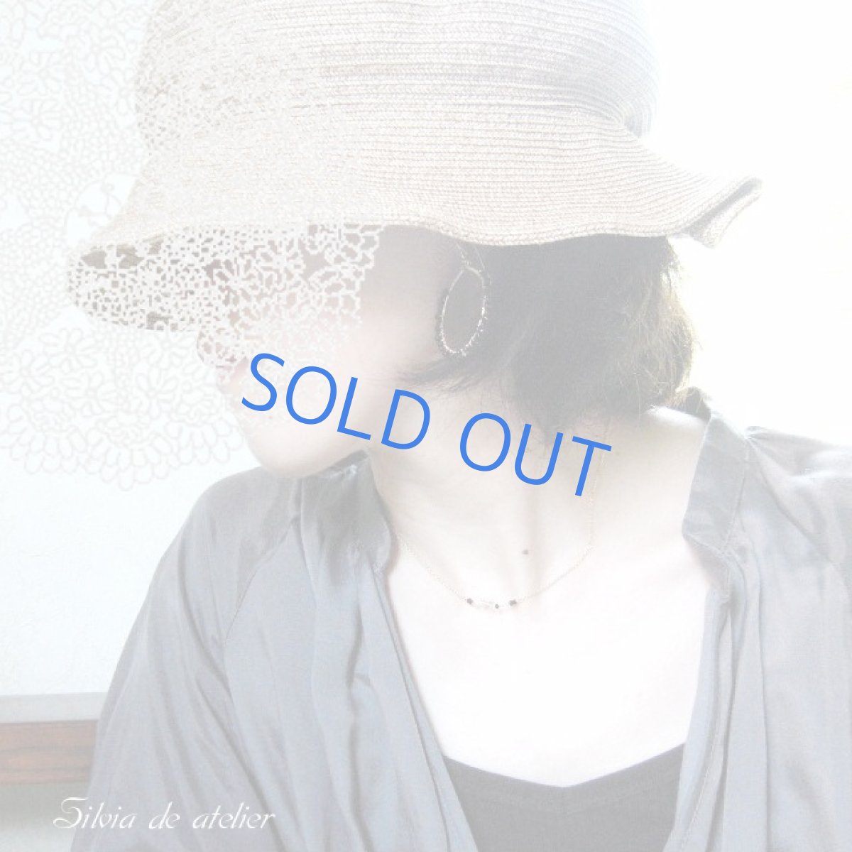 画像2: プチリボン×オニキス スキンジュエリー14kgfネックレス (2)