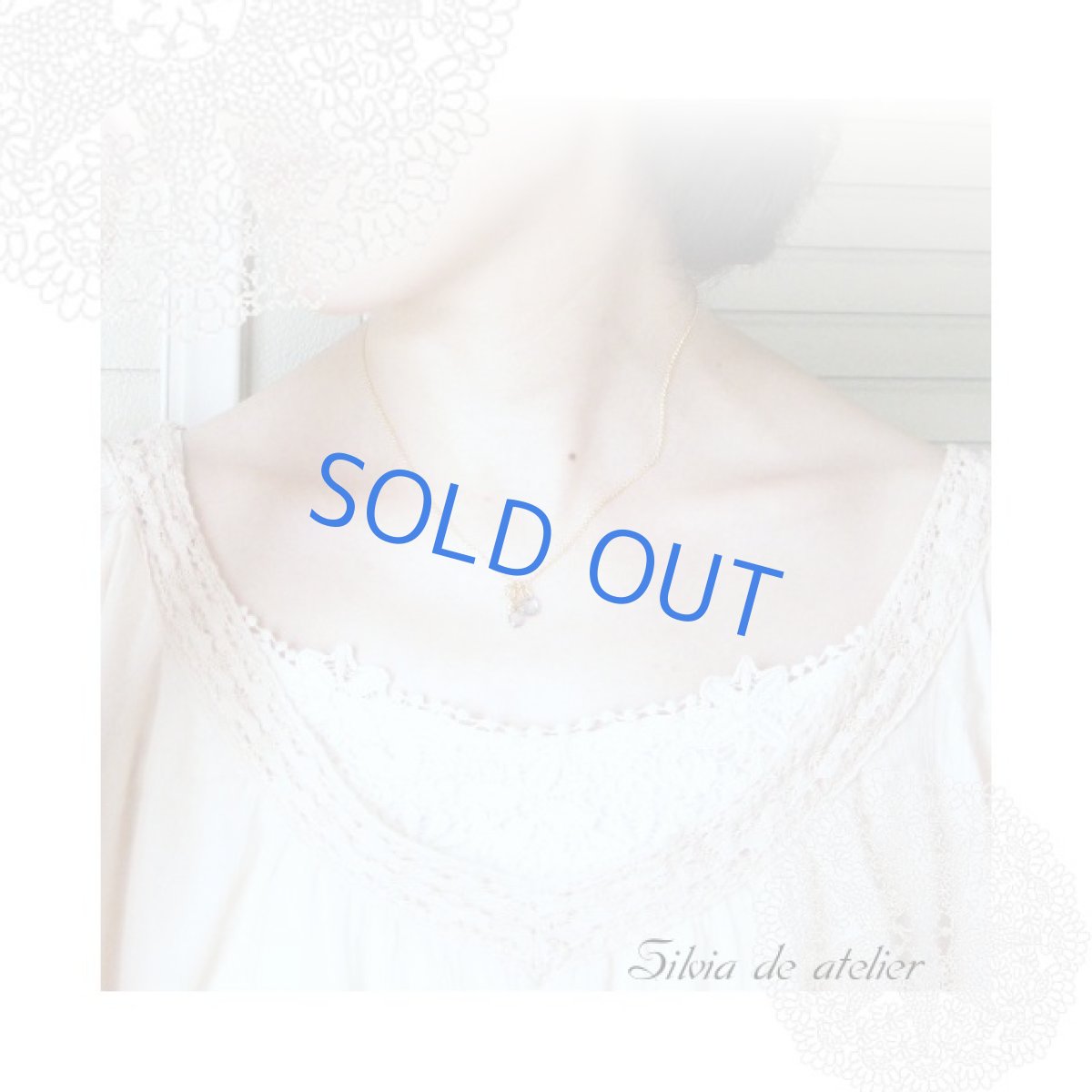 画像2: モスアクアマリンツイストリング ネックレス (2)