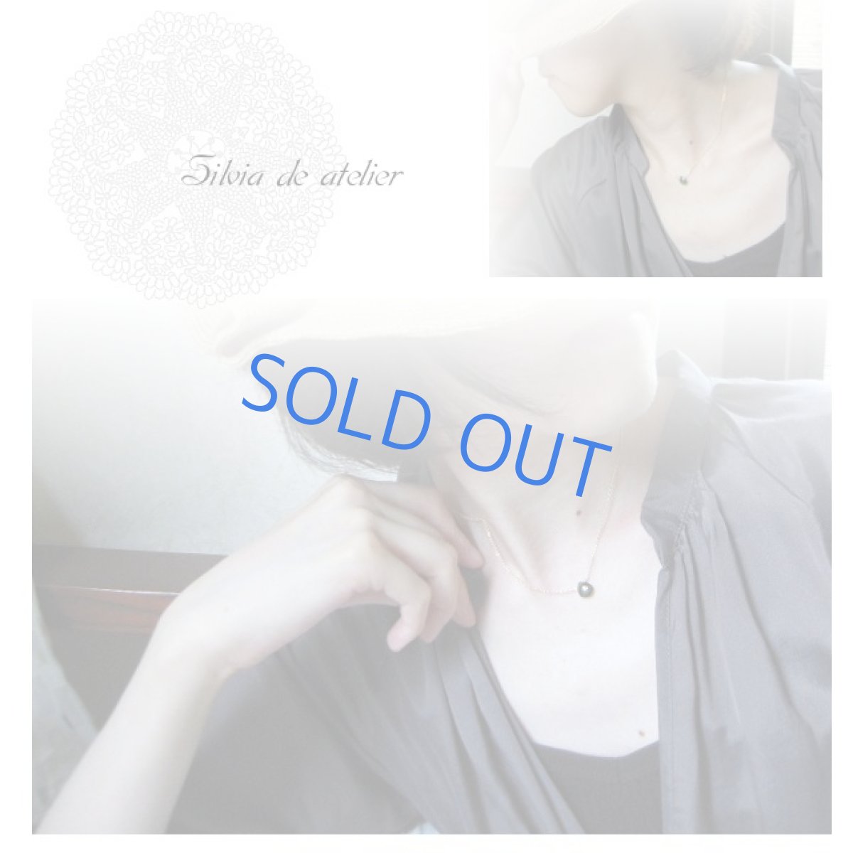 画像2: カラートルマリン一粒 14kgoldfilledネックレス◆ダークグリーン (2)