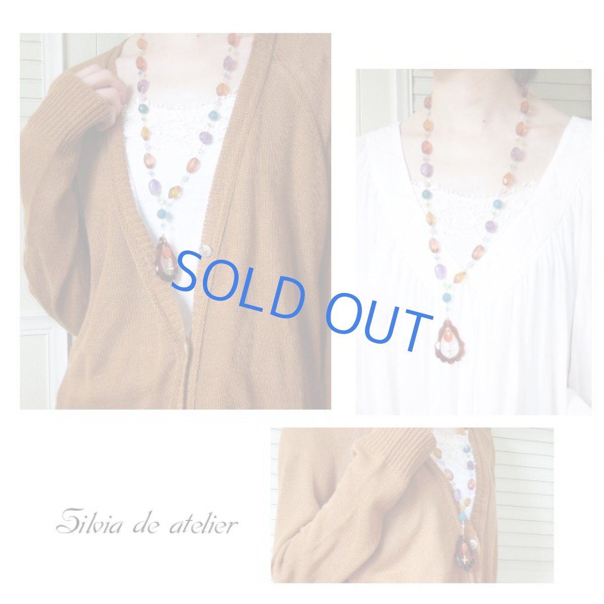 画像3: ロザリオ風キャンディポップヴィンテージ ネックレス (3)