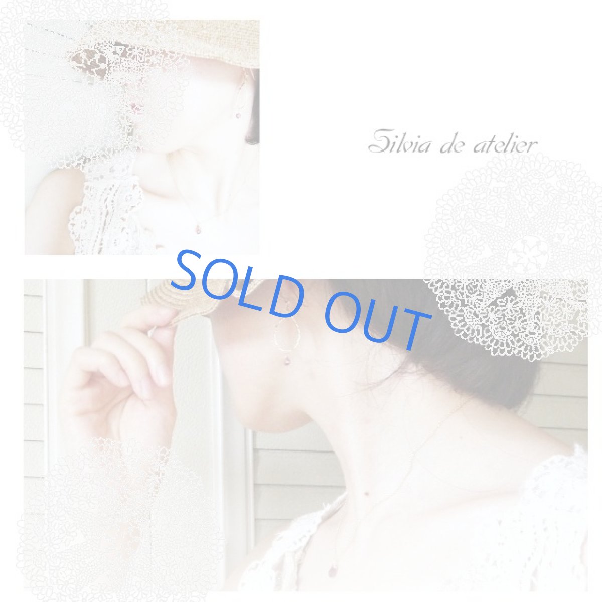 画像2: ピンクトルマリンマロン ティアワイヤーピアス (2)