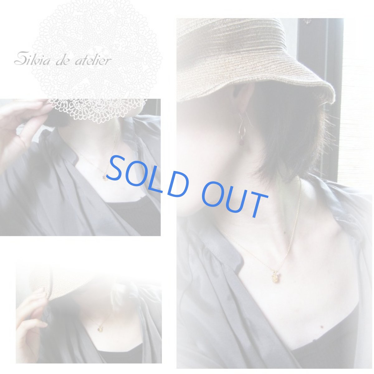 画像2: フラワーローズチャームピンクスピネル 14kgfネックレス (2)