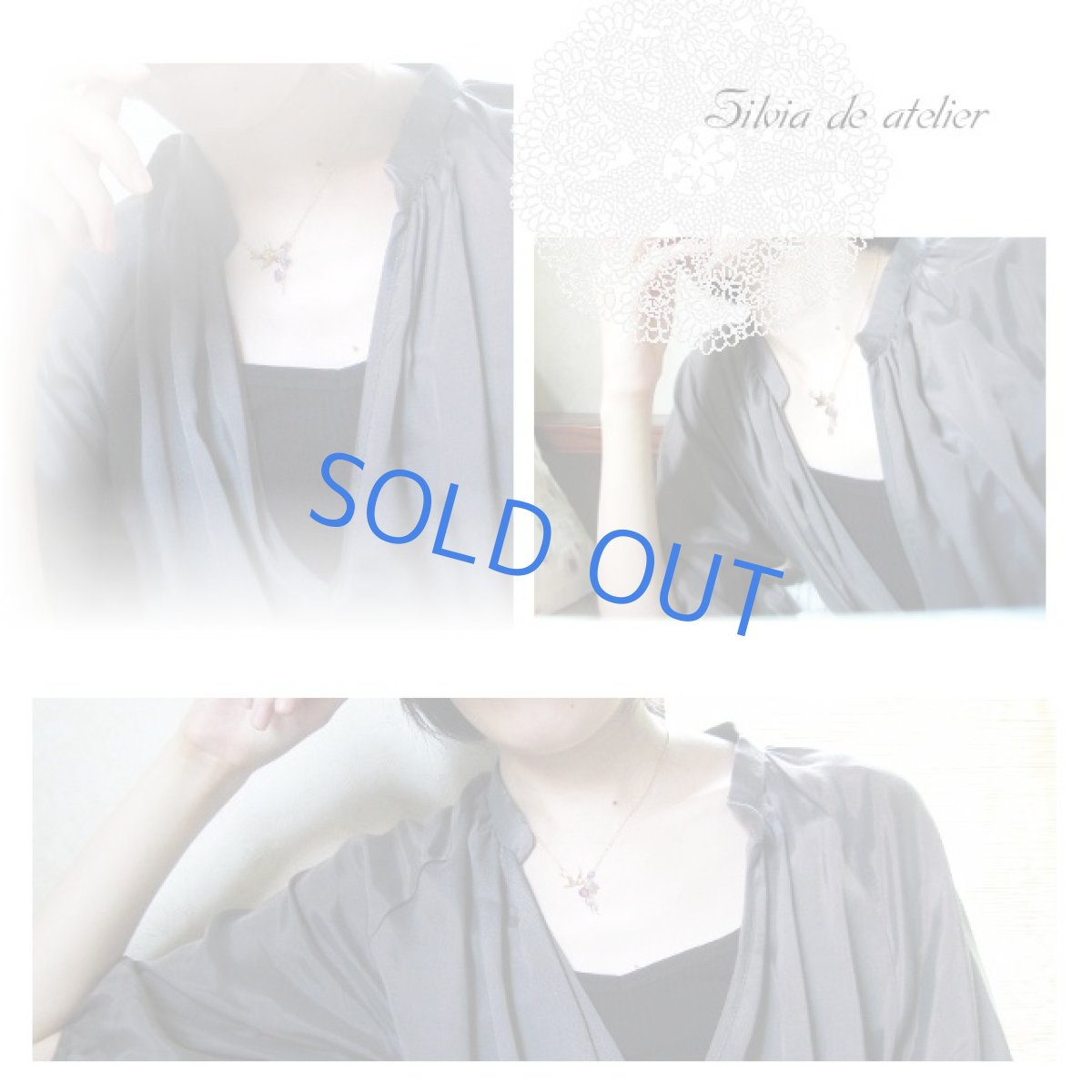 画像2: タンザナイト×ピンクトルマリン ツバメチャームネックレス (2)